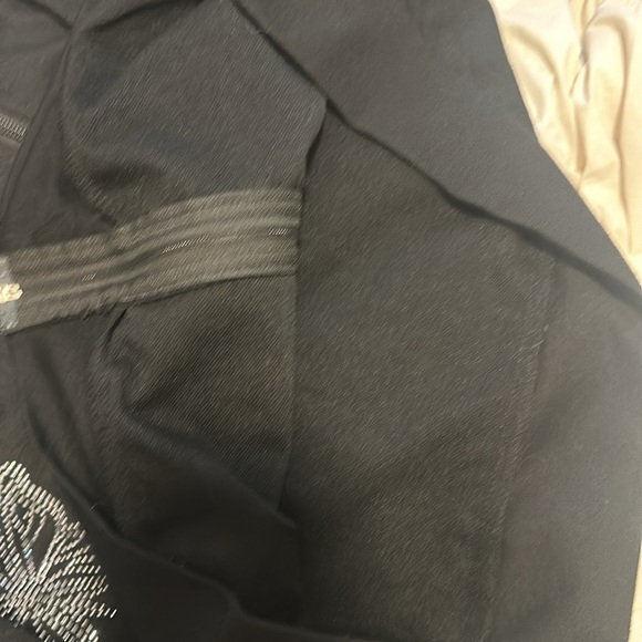 black zip-up hoodie with a hood and with butterflies - Picture 2 of 3